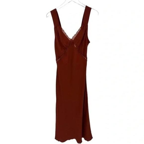 REFORMATION PROVENCE SILK DRESS SIZE LARGE B89 - Picture 5 of 7